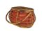 Vintage Italian Wool and Rattan Basket, 1960s 7