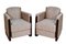 Art Deco Club Chairs with Art Deco Pattern Upholstery, 1930s, Set of 2 2