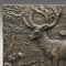 Vintage English Stag Relief Plaque in Bronze, 1950s 5
