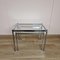 Tables Gigognes en Chrome et Verre, 1970s, Set de 2 3