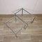 Chrome and Glass Nesting Tables, 1970s, Set of 2 2