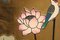 Paravento laccato cinese con decorazioni a fiori di loto, anni '50, Immagine 14