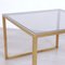 Nesting Tables in Brass and Glass Fumè, 1970s, Set of 3 8