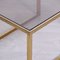 Nesting Tables in Brass and Glass Fumè, 1970s, Set of 3 16