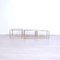 Nesting Tables in Brass and Glass Fumè, 1970s, Set of 3 5