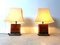 Burl Wooden Table Lamps by Jean Claude Mahey, 1970s, Set of 2 6