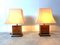 Burl Wooden Table Lamps by Jean Claude Mahey, 1970s, Set of 2 3