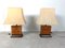 Burl Wooden Table Lamps by Jean Claude Mahey, 1970s, Set of 2 1