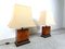 Burl Wooden Table Lamps by Jean Claude Mahey, 1970s, Set of 2 4