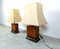 Burl Wooden Table Lamps by Jean Claude Mahey, 1970s, Set of 2 7