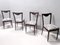 Esszimmerstühle mit Gestell aus Buchenholz & leinengemustertem Stoff, Carlo Enrico Rava zugeschrieben, 1950er, 4 . Set 3