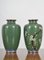 Japanese Cloisonné Enamel Brass Vases, 1920s, Set of 3 4