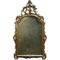 Italian Golden Mirror Carving with Leafy Motifs and Mercury Glass, 1800 1