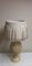 Lámpara de mesa vintage con base de alabastro en color crema, años 70, Imagen 4