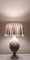 Lampada da tavolo vintage con base in alabastro color crema, anni '70, Immagine 2