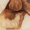 S Bevilacqua, Gun Dogs, 1920, Öl auf Marmor Gemälde, 5 . Set 3