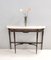 Vintage Beech Console Table with Portuguese Pink Marble Top, Italy, 1960s, Image 12