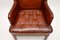 Swedish Leather Wing Back Armchair, 1930s, Image 8