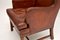 Swedish Leather Wing Back Armchair, 1930s, Image 9