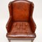 Swedish Leather Wing Back Armchair, 1930s, Image 7