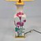 Art Nouveau Porcelain Table Lamp with Hand-Painted Flowers, 1960s 7