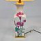 Lampe de Bureau Art Nouveau en Porcelaine avec Fleurs Peintes à la Main, 1960s 7