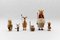 Vintage Scandinavian Wooden Vikings, 1950s, Set of 6 1