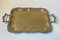 Vintage Egyptian Serving Tray in Engraved Brass, 1950s 1