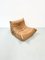 Vintage French Camel Leather Togo Lounge Chair by Michel Ducaroy for Ligne Roset, 1970s., Image 7