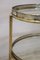 Brass and Glass Bar Cart with Tray, 1980s 2