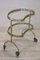 Brass and Glass Bar Cart with Tray, 1980s 11