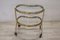 Brass and Glass Bar Cart with Tray, 1980s 9