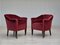 Dänischer Sessel aus Velours mit Beinen aus Eschenholz, 1950er 1