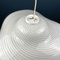 White Swirl Murano Glass Pendant Lamp, Italy, 1970s 12