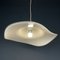 White Swirl Murano Glass Pendant Lamp, Italy, 1970s 3