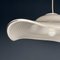 White Swirl Murano Glass Pendant Lamp, Italy, 1970s 5