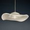 White Swirl Murano Glass Pendant Lamp, Italy, 1970s 9