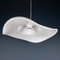 White Swirl Murano Glass Pendant Lamp, Italy, 1970s 2