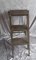 Escalera de mano industrial vintage de metal, años 50, Imagen 3