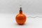 Grand Pied de Lampe de Bureau Ball en Céramique Orange, Italie, 1960s 1