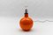 Lampada da tavolo grande in ceramica arancione, anni '60, Immagine 1