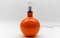 Grand Pied de Lampe de Bureau Ball en Céramique Orange, Italie, 1960s 2