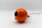 Grand Pied de Lampe de Bureau Ball en Céramique Orange, Italie, 1960s 5