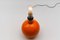 Grand Pied de Lampe de Bureau Ball en Céramique Orange, Italie, 1960s 6