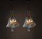 Art Deco Murano Glass Bell Pendants attributed to Ercole Barovier for Barovier & Toso, 1930s, Set of 2, Image 3