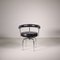 LC7 Chair in Black Leather by Charlotte Perriand for Cassina, Image 1