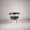 LC7 Chair in Black Leather by Charlotte Perriand for Cassina, Image 4