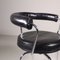 LC7 Stuhl aus schwarzem Leder von Charlotte Perriand für Cassina 5