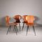 Lulli Chairs in Bentwood by Carlo Ratti, 1950s, Set of 4 2