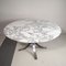 Mesa modelo T69 redonda con tablero arabesco de mármol de Carrara de Osvaldo Borsani & Eugenio Gerli para Tecno, años 60, Imagen 3